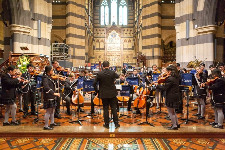 School band - Anglican school church service